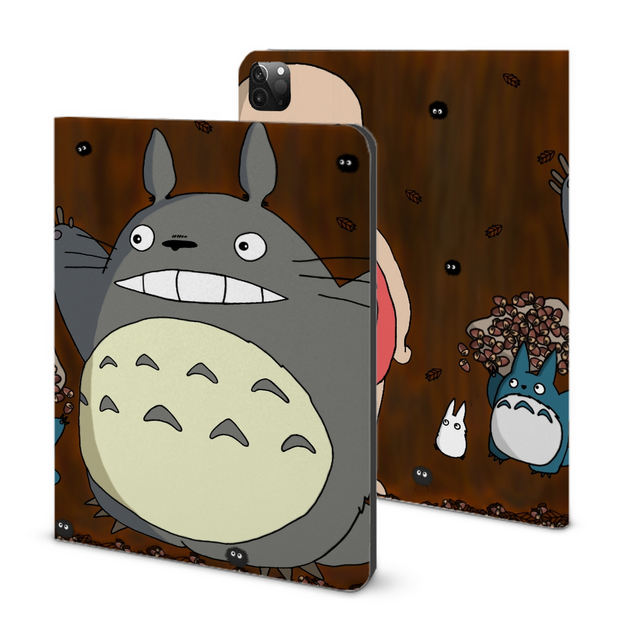 （画像用） となりのトトロ 草壁メイ 草壁サツキ My Neighbor Totoro Satsuki Kusakabe Mei Kusakabe IPadケース ペンホルダー付き ブックスタイルデザイン
